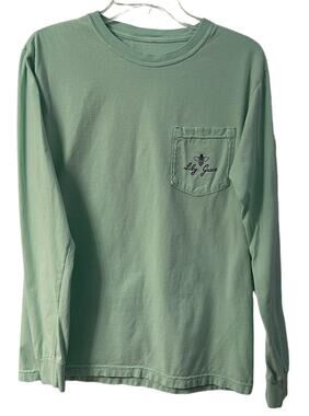 Lily Grace Green T-shirt Woman Size Small Bee Calm Bee Grateful-Long Sleeves